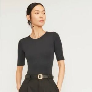 Everlane White & Black Short-Sleeve Bodysuit Duo